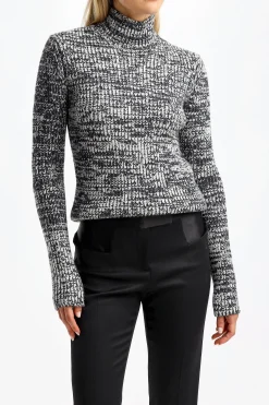 Femme Tom Ford Pull A Col Roule En Chalk/Noir