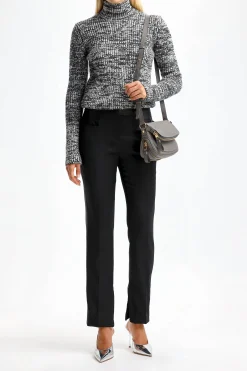 Femme Tom Ford Pull A Col Roule En Chalk/Noir