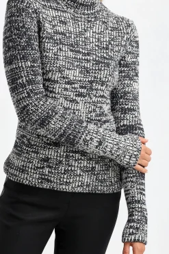 Femme Tom Ford Pull A Col Roule En Chalk/Noir