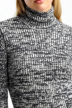 Femme Tom Ford Pull A Col Roule En Chalk/Noir