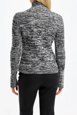 Femme Tom Ford Pull A Col Roule En Chalk/Noir
