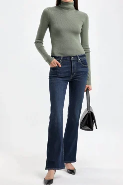 Femme Victoria Beckham Pull A Col Roule En Lichen Green
