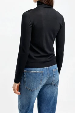 Femme Allude Pull A Col Roule Fitted En Noir