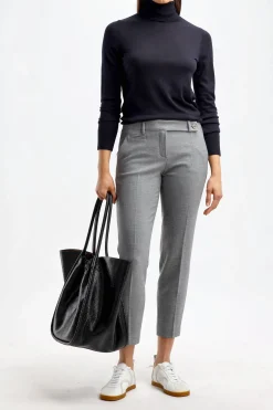 Femme Allude Pull A Col Roule Fitted In Navy