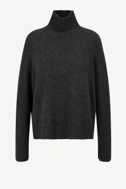 Femme Allude Pull A Col Roule Gris Fonce