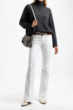 Femme Allude Pull A Col Roule Gris Fonce