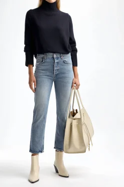 Femme Allude Pull A Col Roule Noir