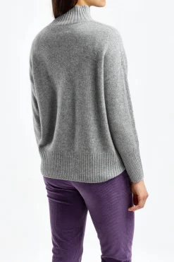 Femme Allude Pull A Col Roule Oversized En Gris