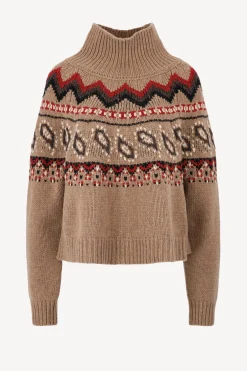 Femme Alanui Pull Antarctic En Luli Marron