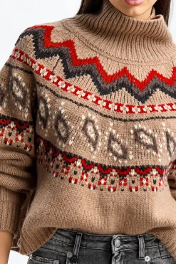 Femme Alanui Pull Antarctic En Luli Marron