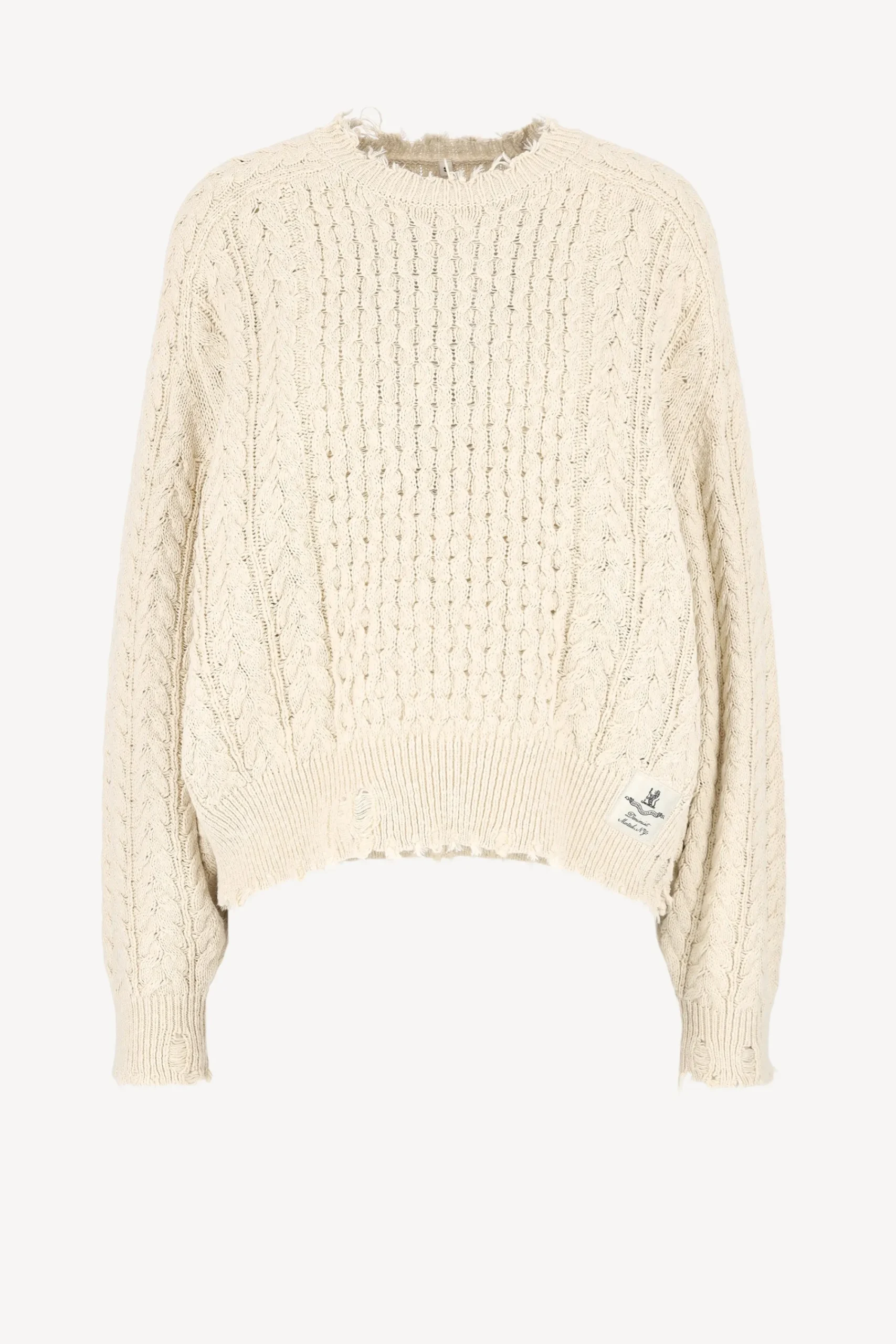 Femme Denimist Pull Aran En Ecru
