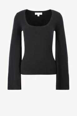 Femme Michael Kors Collection Pull Bell Sleeve En Noir