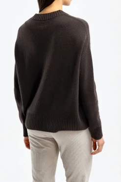 Femme Allude Pull Brun Avec Col En V