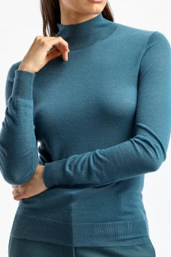 Femme Joseph Pull Cashair En Sarcelle Foncee