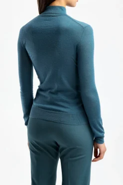 Femme Joseph Pull Cashair En Sarcelle Foncee