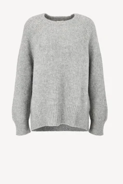 Femme Allude Pull Classique Gris Clair