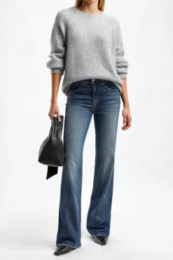 Femme Allude Pull Classique Gris Clair