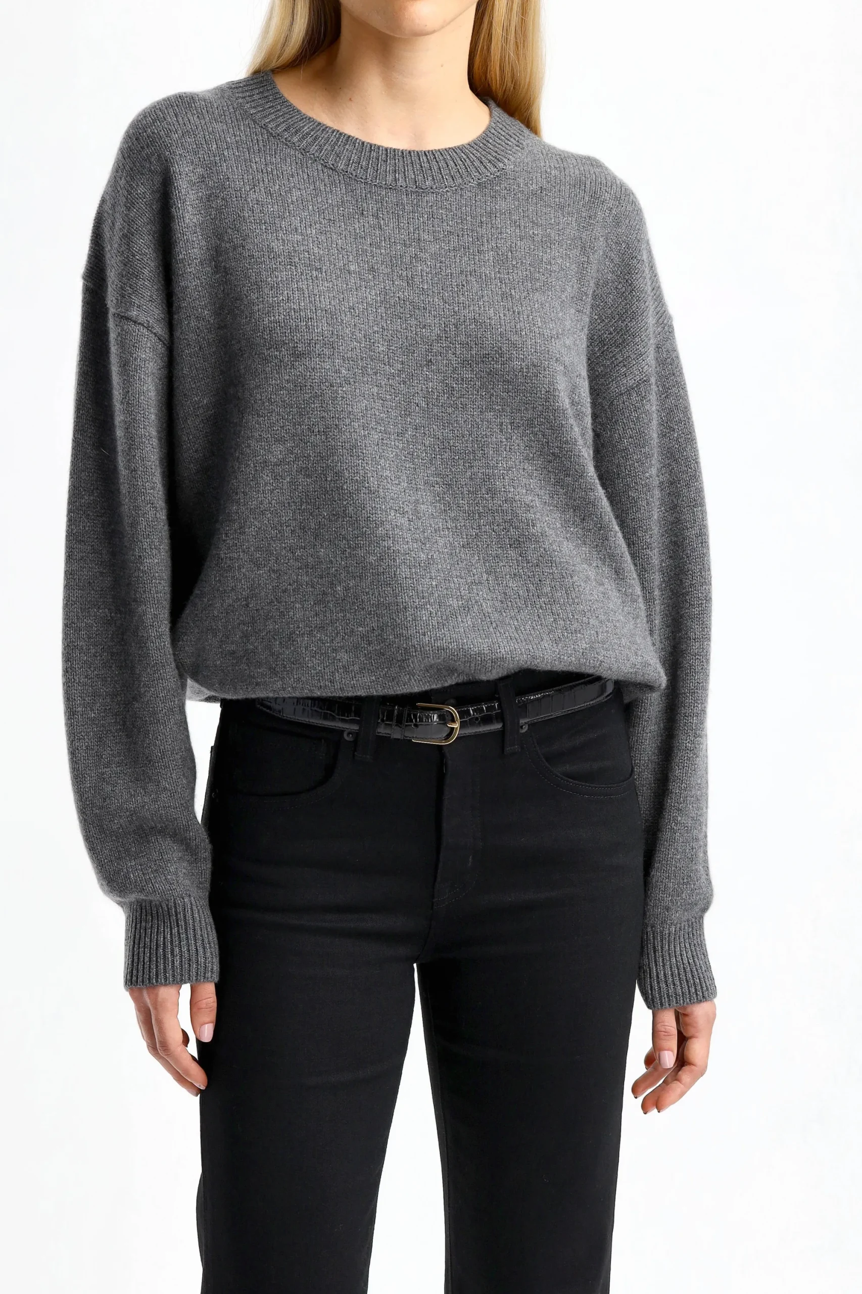 Femme Nili Lotan Pull En Cachemire Gris Imogen