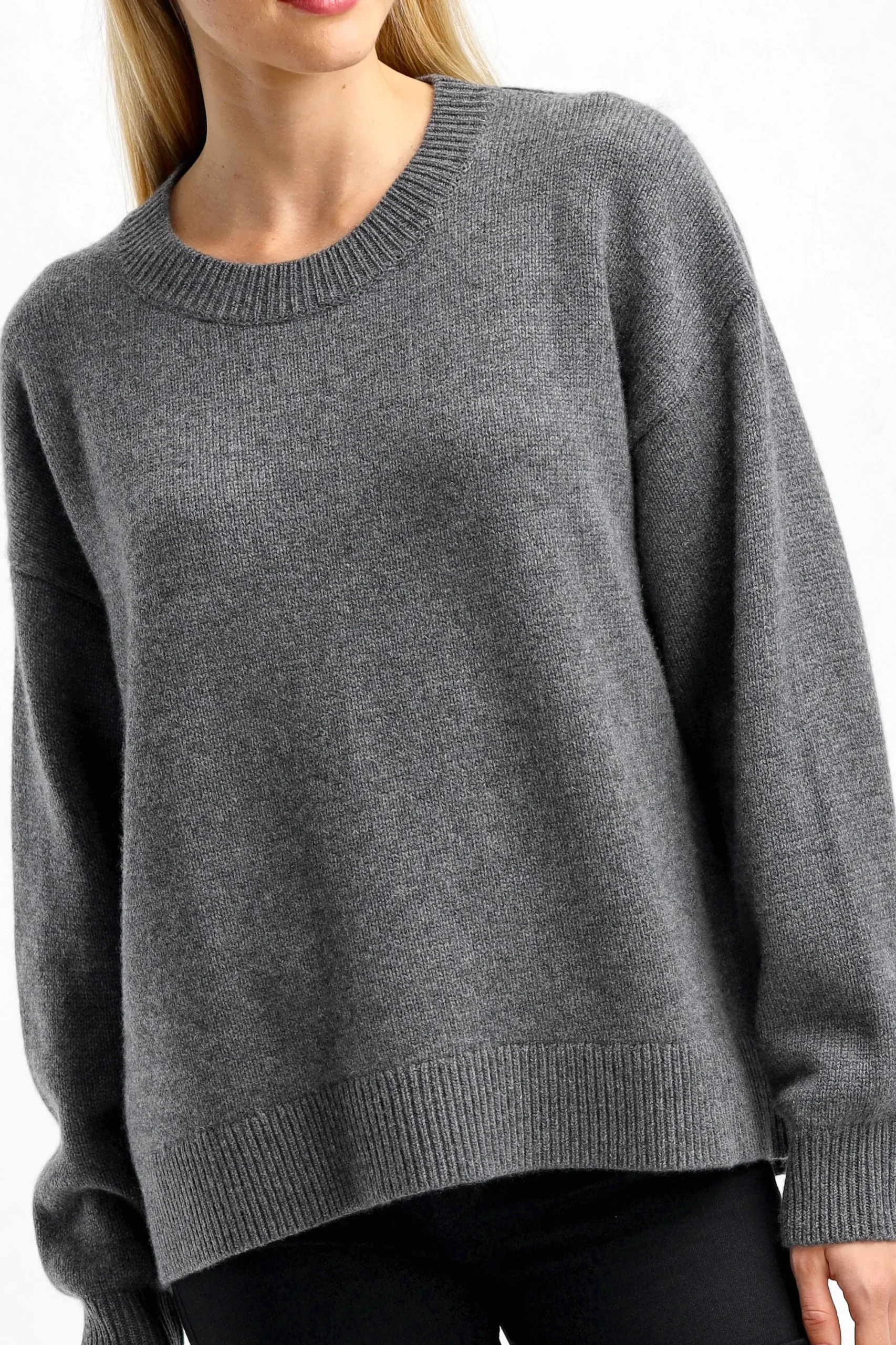 Femme Nili Lotan Pull En Cachemire Gris Imogen