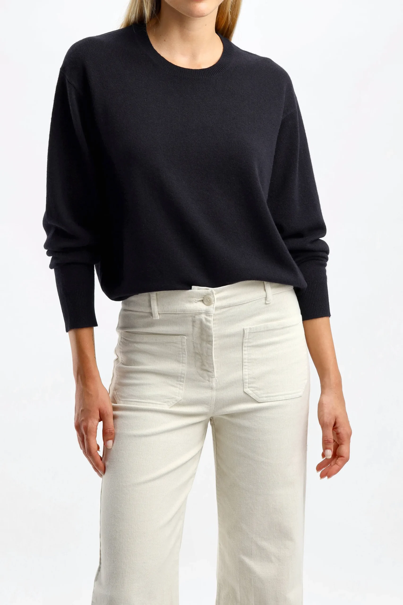 Femme Nili Lotan Pull En Cachemire Itzel In Dark Navy