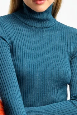 Femme La Double J Pull Feathers A Petrolio