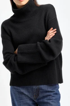 Femme Lisa Yang Pull Fleur En Noir