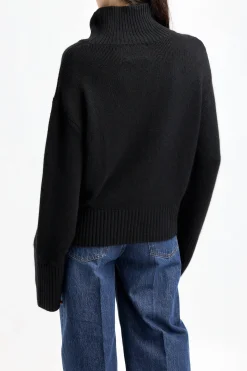 Femme Lisa Yang Pull Fleur En Noir