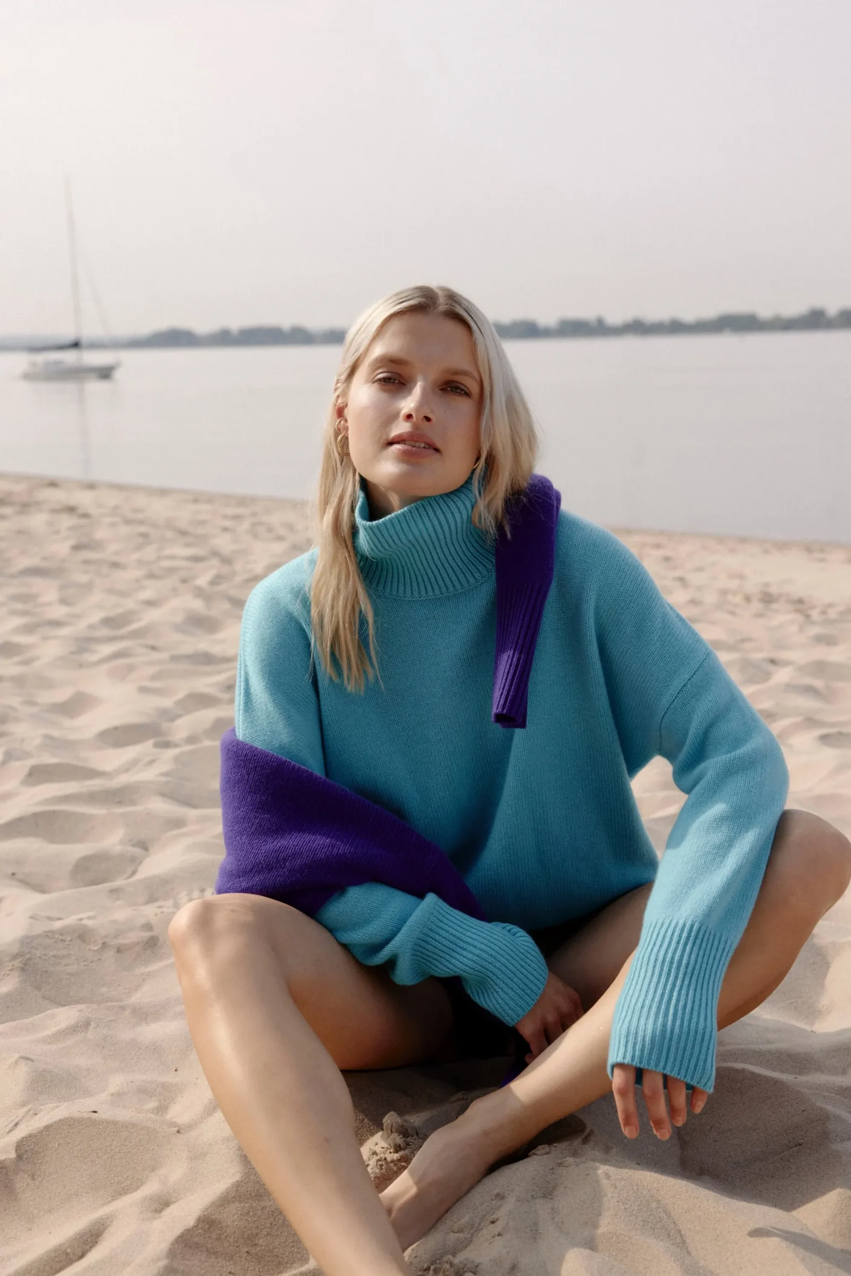 Femme Lisa Yang Pull Heidi En Bleu Amalfi