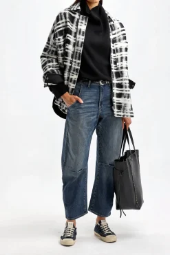 Femme Van Kukil Pull Jean En Noir Ebene