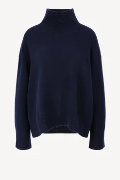 Femme Van Kukil Pull Jean En Saphir Fonce