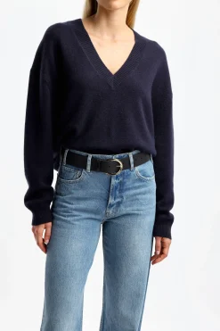 Femme Anine Bing Pull Lee En Bleu Marine