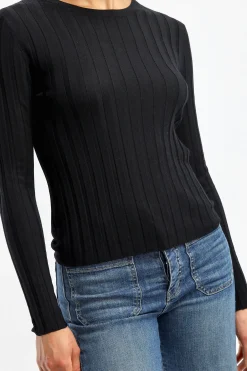 Femme Allude Pull Noir Dechire