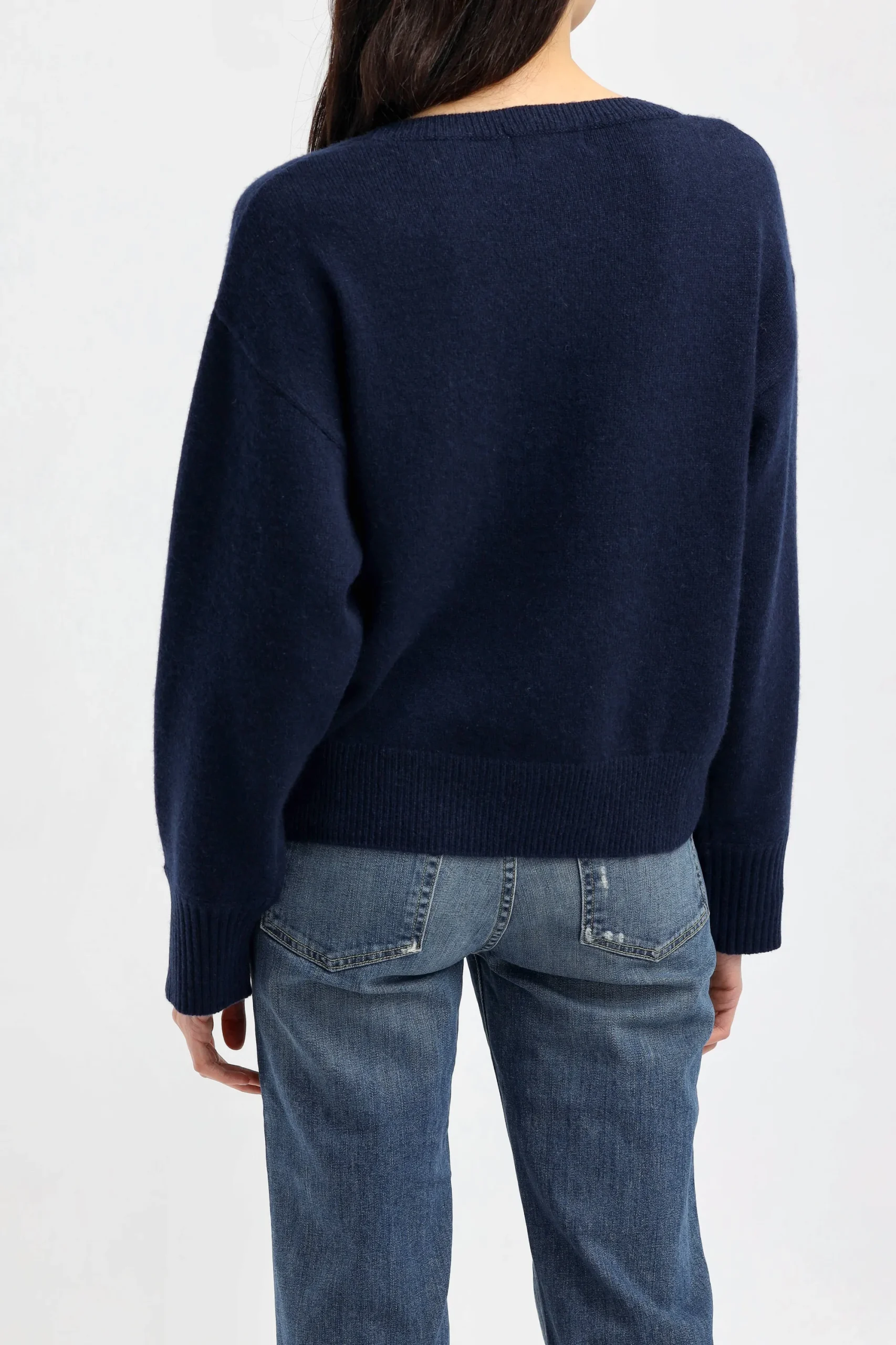 Femme Ladneri Pull Pocket En Bleu Marine