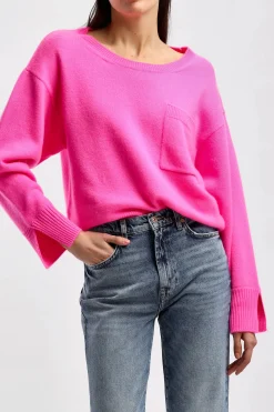 Femme Ladneri Pull Pocket En Rose Fluo