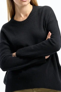 Femme Allude Pull Ras Du Cou En Noir