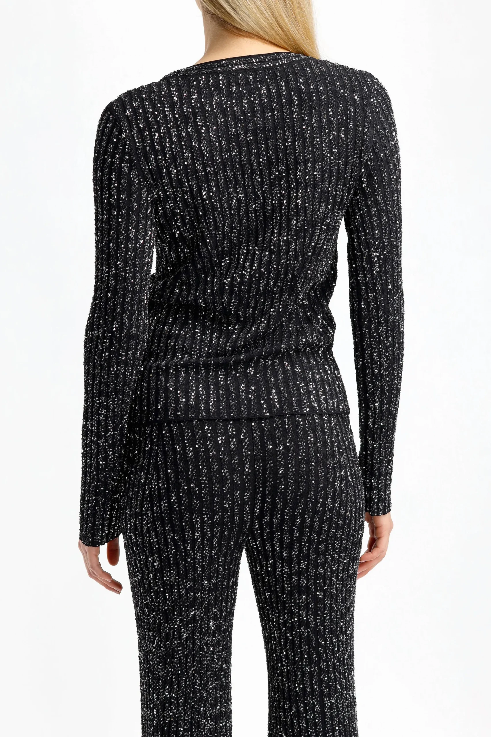 Femme Missoni Pull Ras Du Cou Noir/Argente