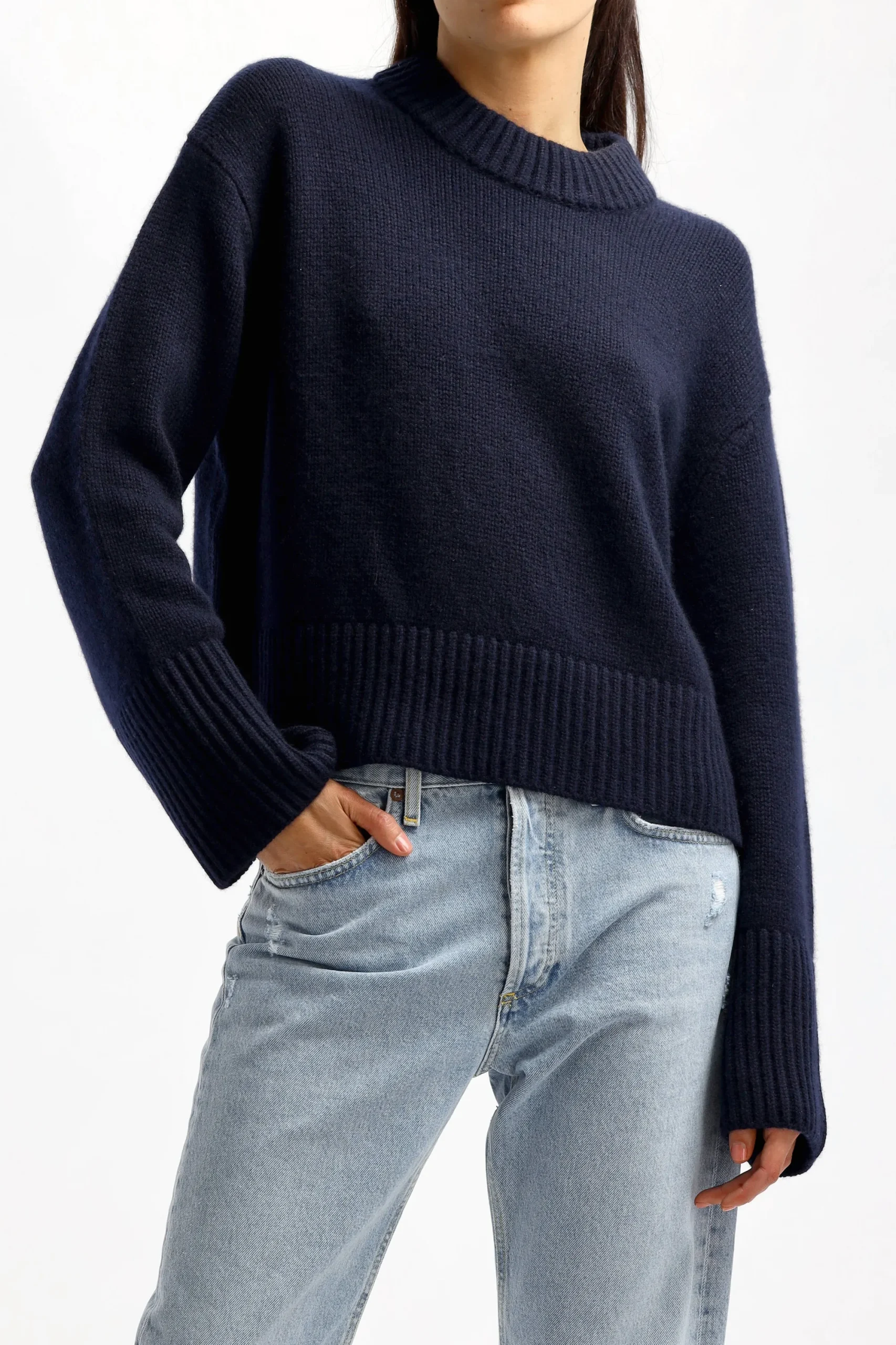 Femme Lisa Yang Pull Sony En Bleu Marine