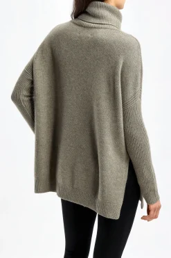 Femme Kujten Pull Tali En Kaki