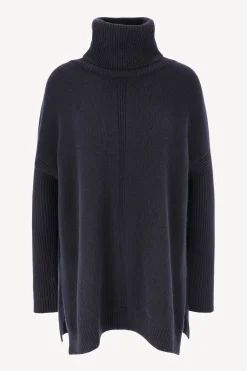 Femme Kujten Pull Tali En Marine Fonce