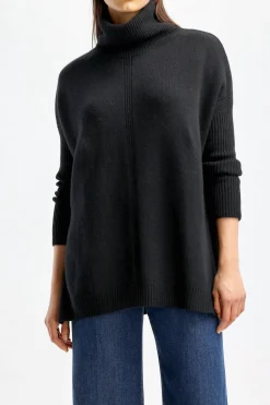 Femme Kujten Pull Tali En Noir