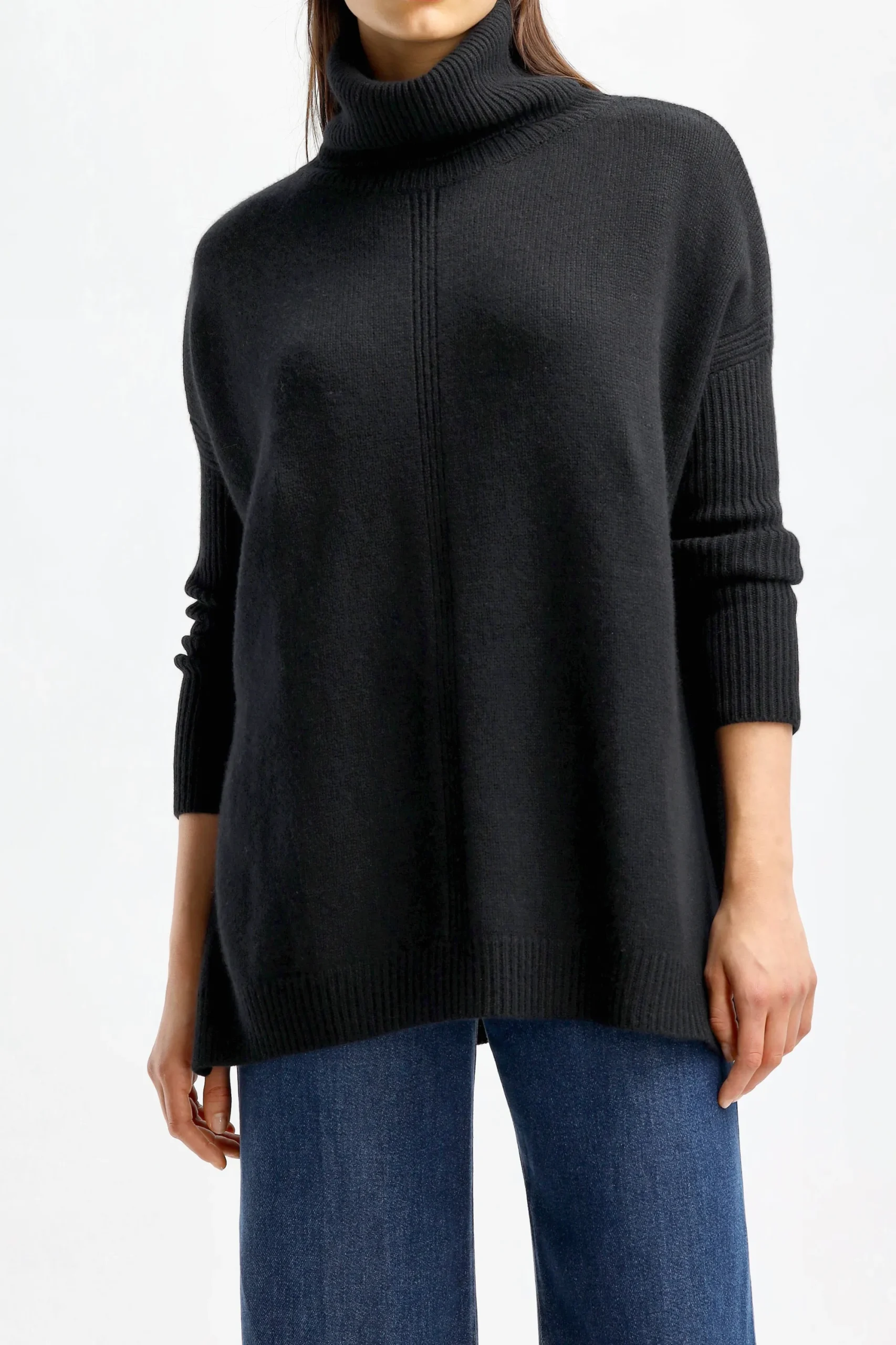 Femme Kujten Pull Tali En Noir