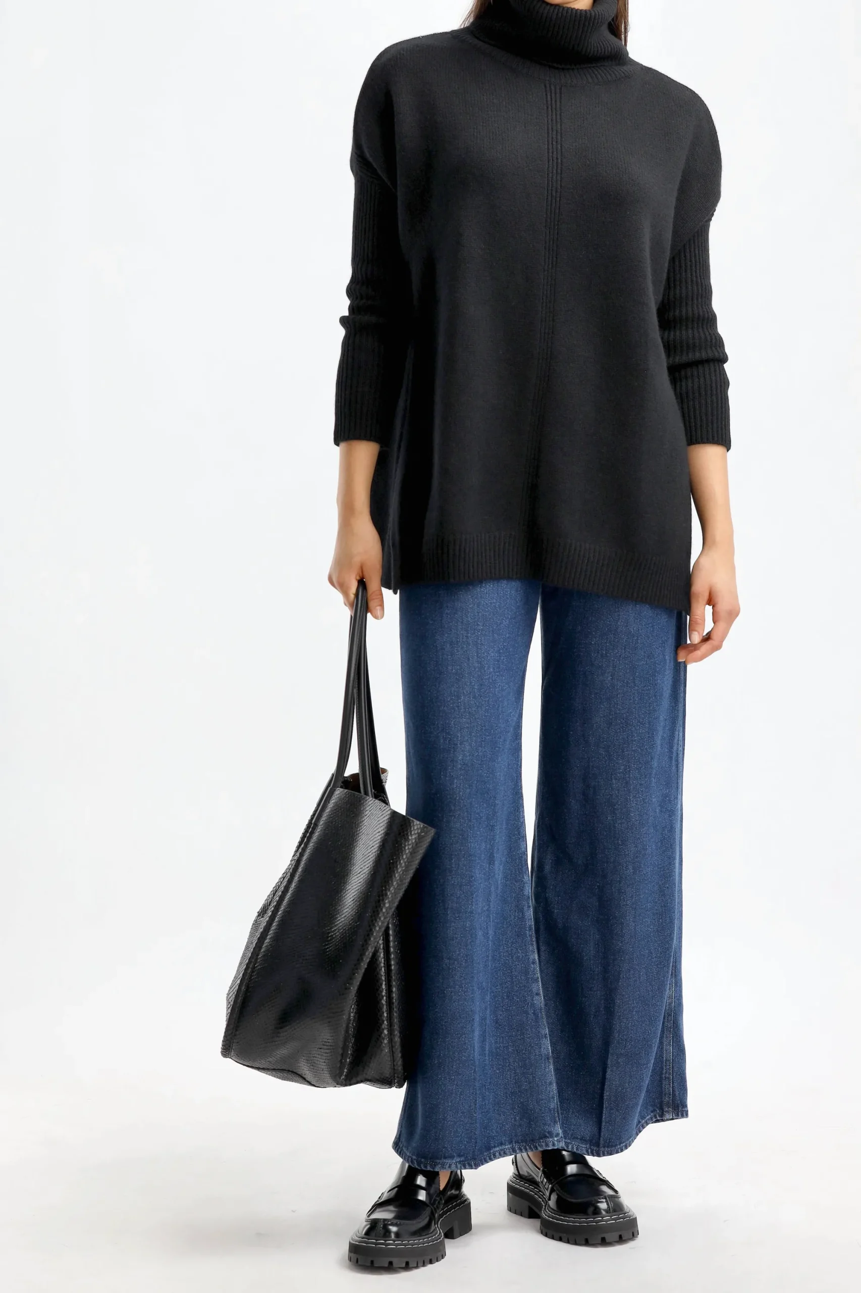 Femme Kujten Pull Tali En Noir