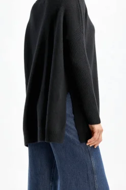 Femme Kujten Pull Tali En Noir