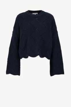 Femme JW Anderson Pull Weave En Marine Fonce
