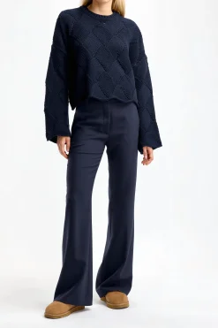 Femme JW Anderson Pull Weave En Marine Fonce