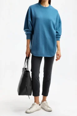 Femme Extreme Cashmere Pull-Over Crew Hop N° 53 En Agua