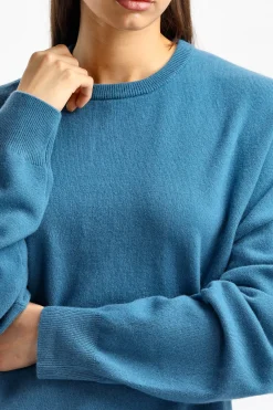 Femme Extreme Cashmere Pull-Over Crew Hop N° 53 En Agua