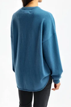 Femme Extreme Cashmere Pull-Over Crew Hop N° 53 En Agua