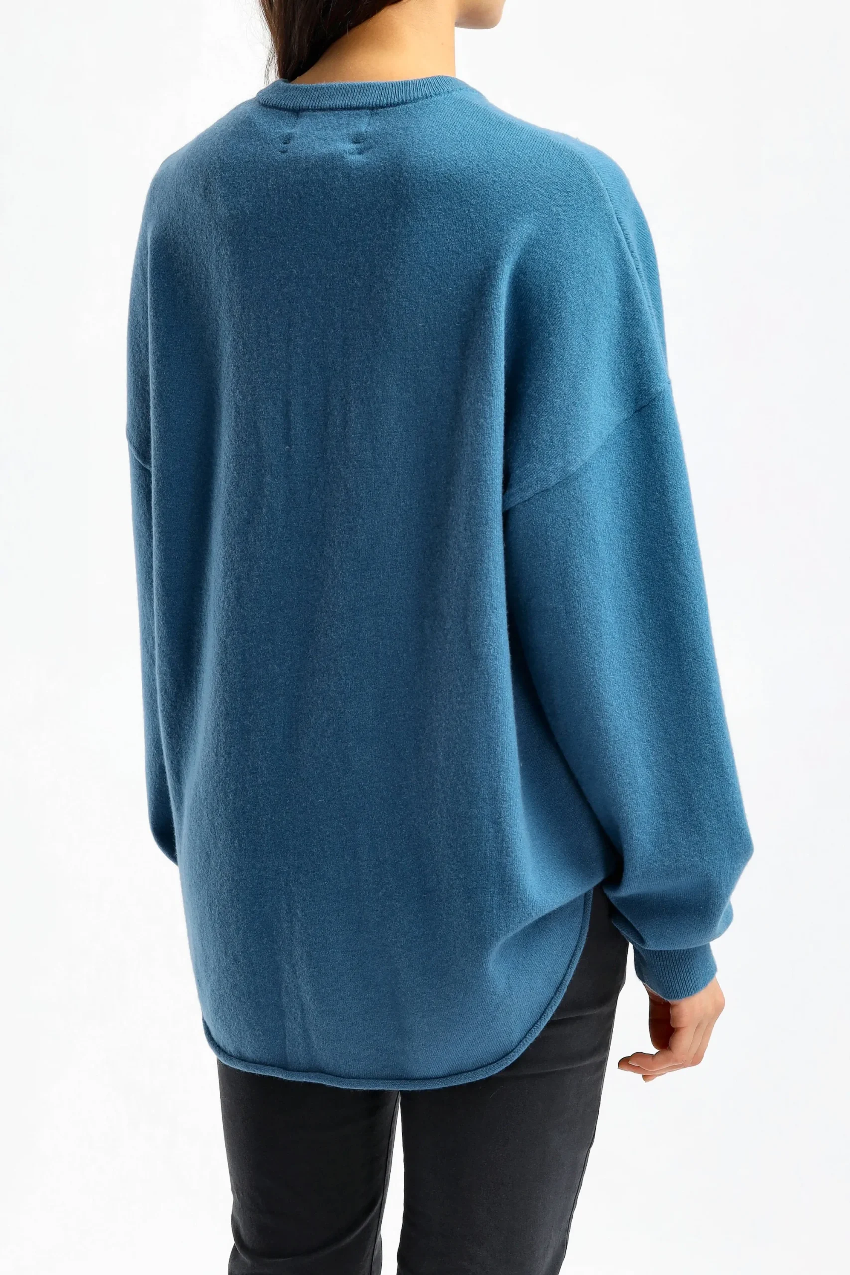 Femme Extreme Cashmere Pull-Over Crew Hop N° 53 En Agua