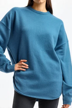 Femme Extreme Cashmere Pull-Over Crew Hop N° 53 En Agua